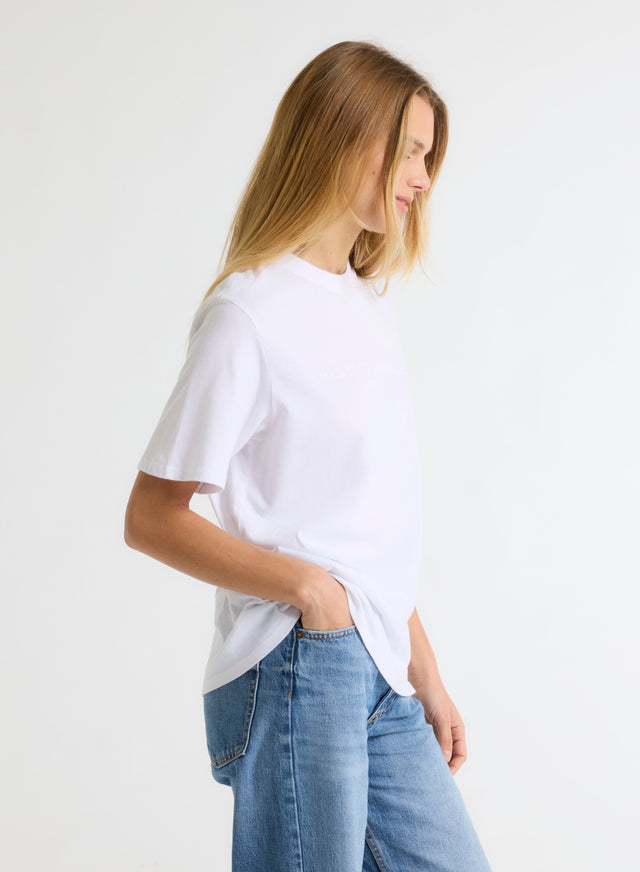 Majestic Filatures T-shirt Blanc Col Rond Manches Courtes En Coton Organique / Coton Recyclé Coton Organique / Coton Recyclé