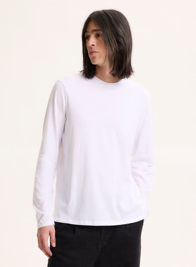 majestic filatures T-shirt Blanc Henry Col Rond Manches Longues en Coton organique et Elasthanne Coton organique / Elasthanne majestic filatures T-shirt Blanc Henry Col Rond Manches Longues en Coton organique et Elasthanne Coton organique / Elasthanne