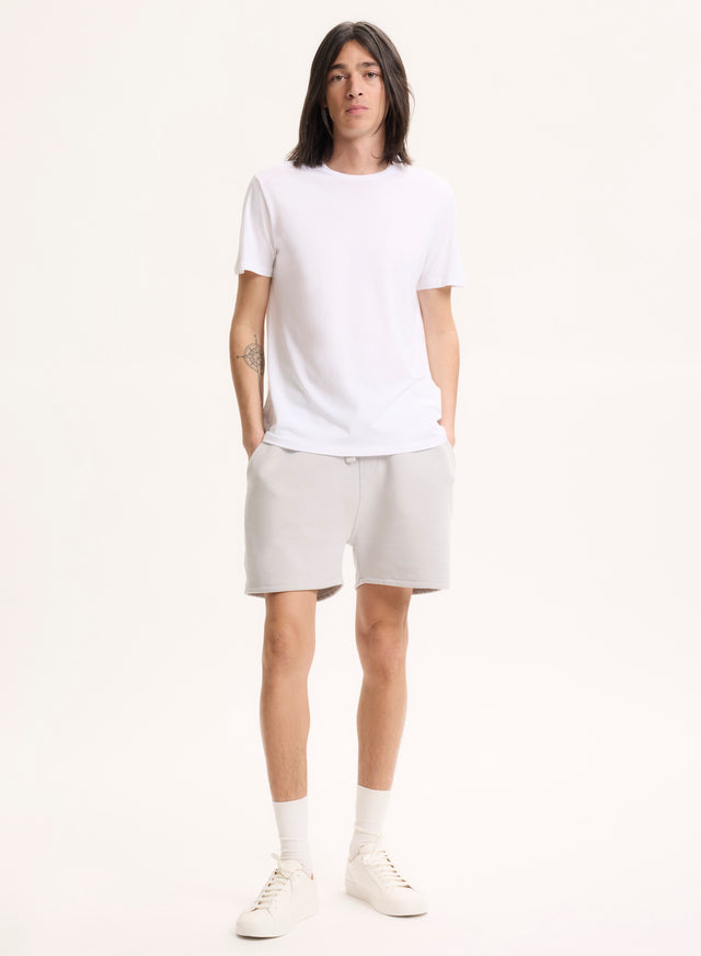 Majestic Filatures T-shirt Blanc Manches Courtes Col Rond En Lyocell Tencel Et Coton Lyocell / Tencel / Coton