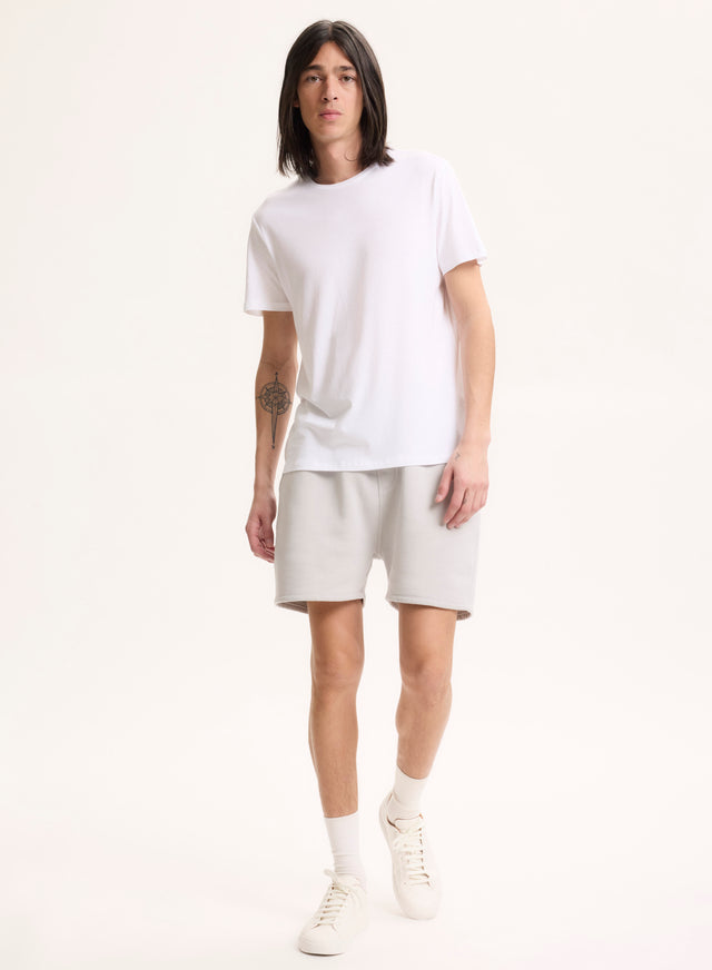 Majestic Filatures T-shirt Blanc Manches Courtes Col Rond En Lyocell Tencel Et Coton Lyocell / Tencel / Coton