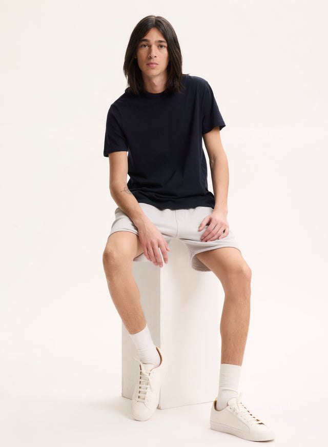 majestic filatures T-shirt Marine Patrice Col Rond Manches Courtes en Coton Coton organique