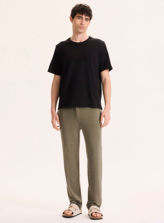 Majestic Filatures T-shirt Noir Col Rond Manches Courtes En Coton Organique Coton Organique