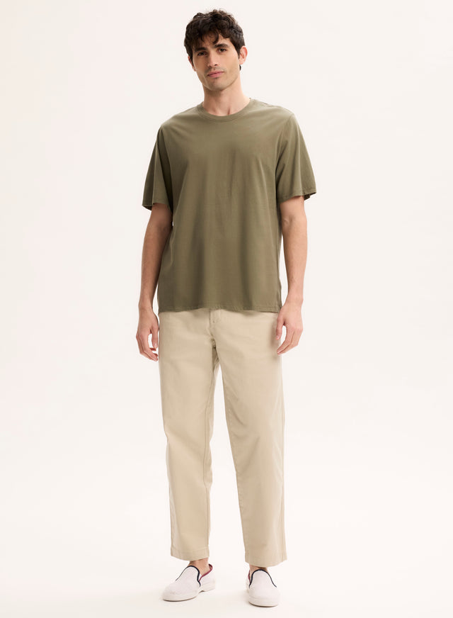 Majestic Filatures Tee Shirt Vert Col Rond Manches Courtes En Coton Organique Coton Organique