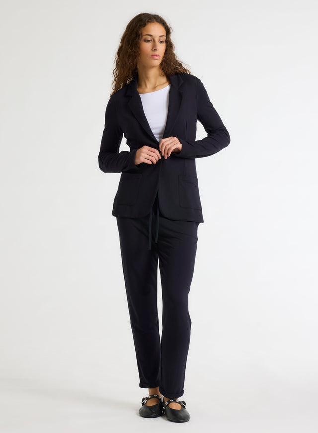 Majestic Filatures Veste Marine Diane 1 Bouton En Viscose / Élasthanne Viscose / Élasthanne