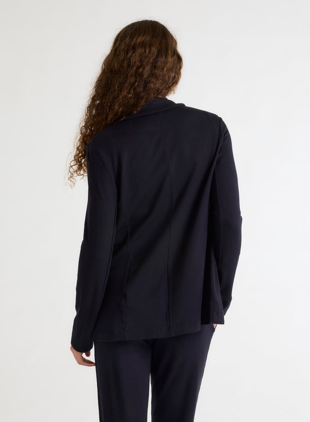 Majestic Filatures Veste Marine Diane 1 Bouton En Viscose / Élasthanne Viscose / Élasthanne