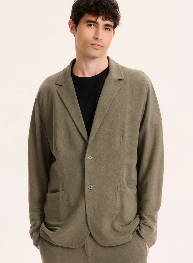 majestic filatures Veste Verte Col Veste Manches Longues en Lin Lin majestic filatures Veste Verte Col Veste Manches Longues en Lin Lin