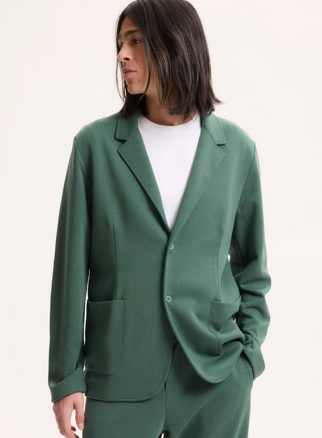 Majestic Filatures Veste Verte Col Veste Manches Longues En Lyocell / Tencel / Coton Organique Lyocell / Tencel / Coton Organique