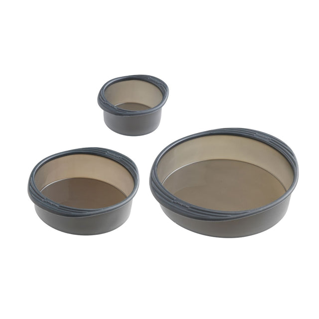 mastra 3 moules à manqué empilables ronds - Tailles différentes - Silicone