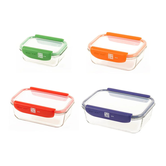 mastra Boîte de conservation rectangulaire en verre - Connectées - Stor'eat