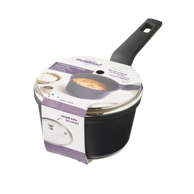 Mastra Casserole à Sauce Et à Lait Avec Couvercle - 14 Cm - Anti-adhésive