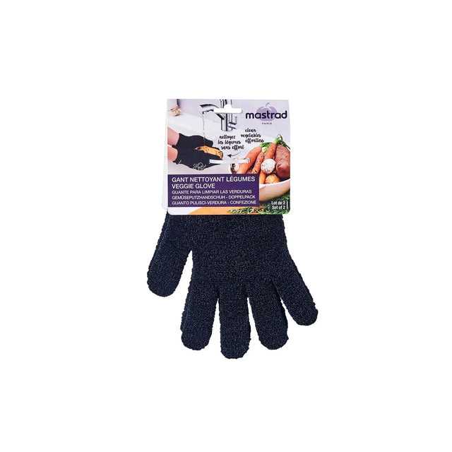 Mastra Gant Pour Nettoyer Les Légumes - Lot De 2 - Noir