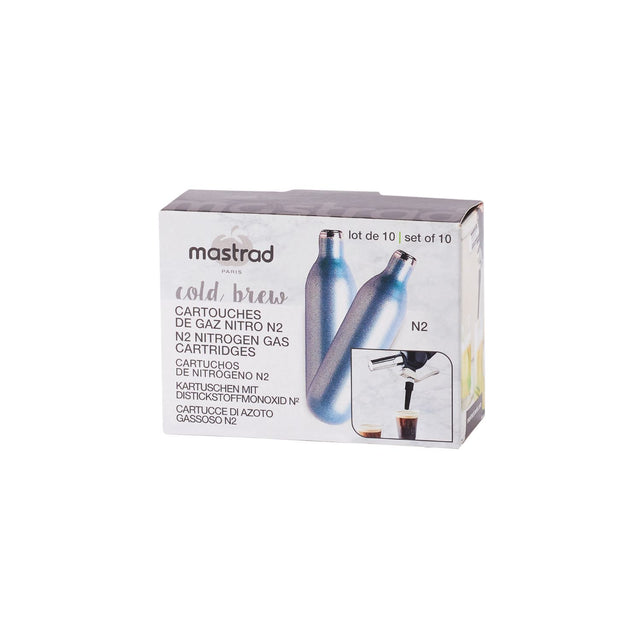 mastra Lot de 10 cartouches de gaz Nitro N2 - Spécial café Cold brew - Universelle