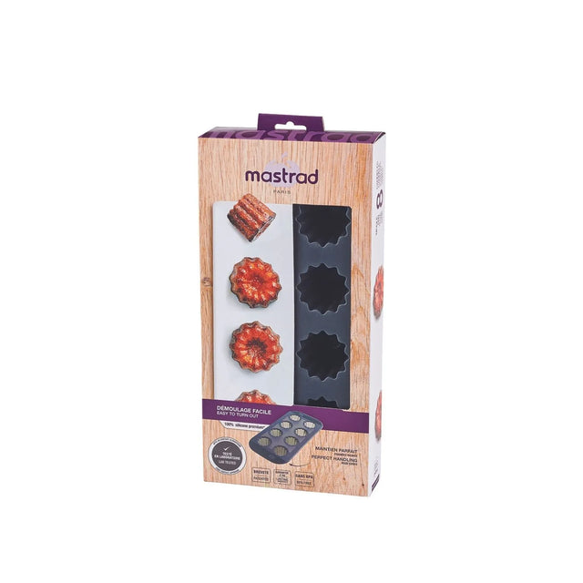 Mastra Moule à Cannelés - 8 Empreintes - Silicone