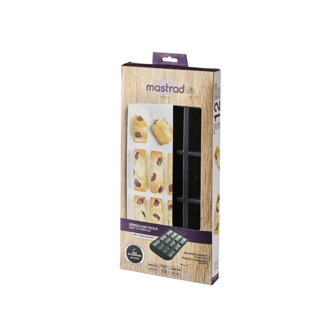 Mastra Moule à Mini-cakes Ou à Gâteaux - 12 Empreintes - Silicone
