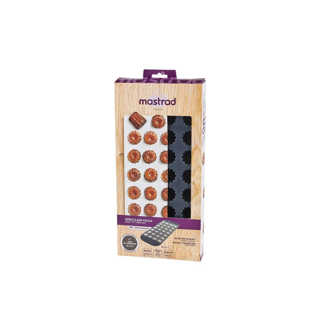 Mastra Moule à Mini-Cannelés - 28 Empreintes - Silicone