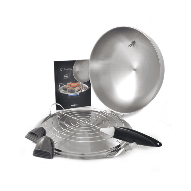 mastra Set Plancha compacte d'intérieur - Compatible Induction - 32 cm avec couvercle - O'plancha