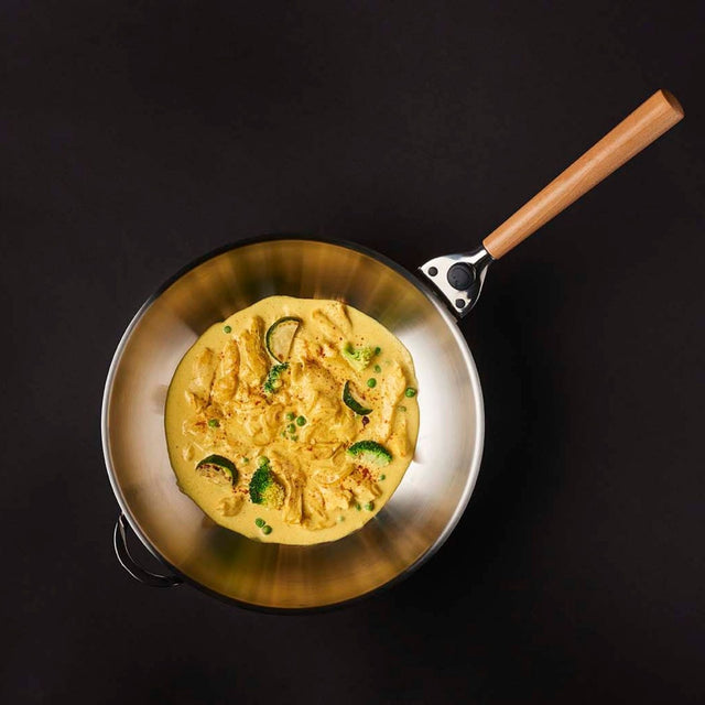 Mastra Wok De Cuisine - Couverlce Et Poignée - 4 2L - Inox - 32 Cm - Tous Feux - O'Wok Gourmet