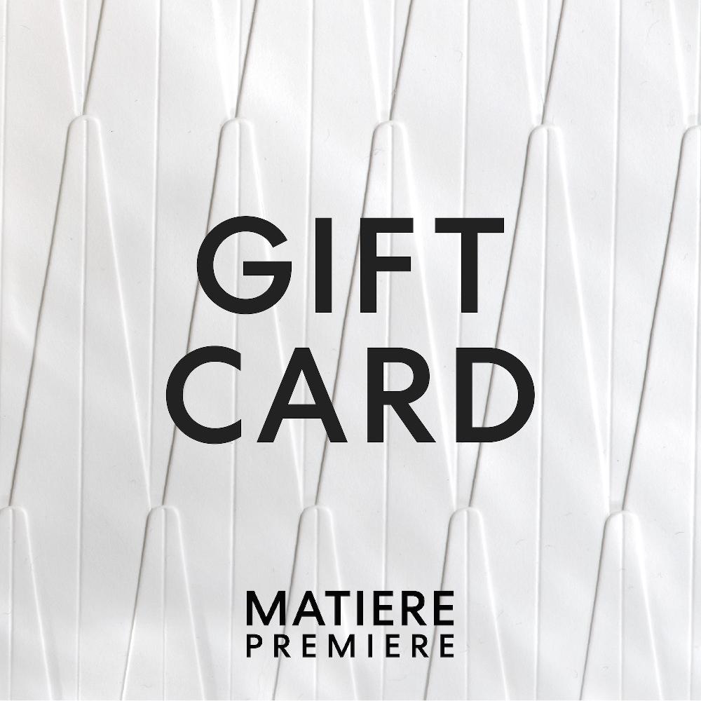 matiere premiere Carte Cadeau