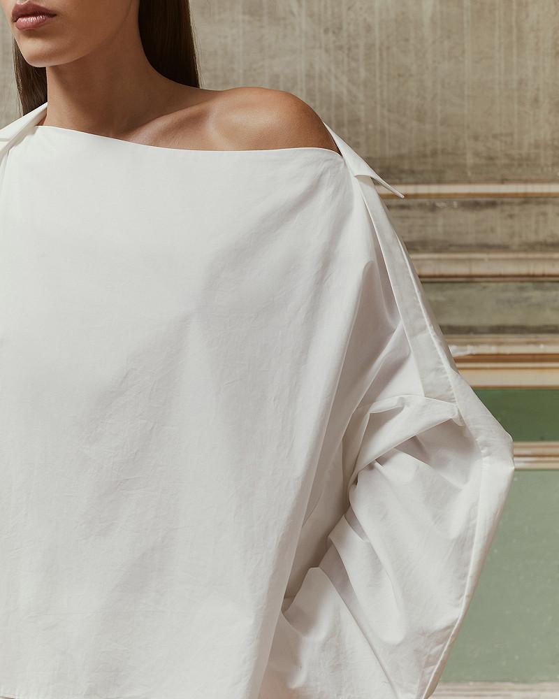 Mes Demoiselles Blouse Sophie Blouse En Popeline De Coton Blanche