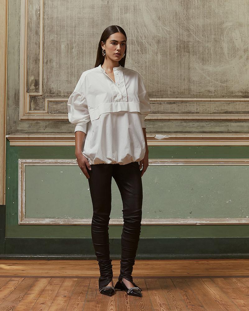 Mes Demoiselles Blouse Steve Blouse Large En Popeline De Coton Blanche