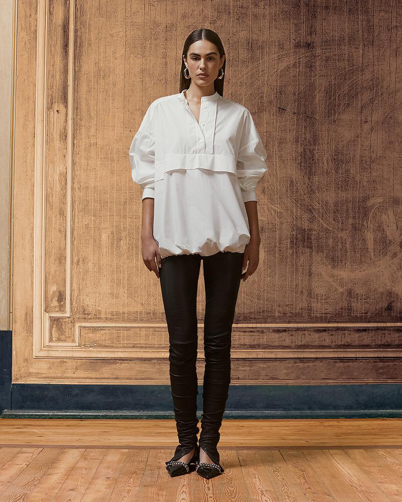 mes demoiselles blouse Steve Blouse large en popeline de coton blanche