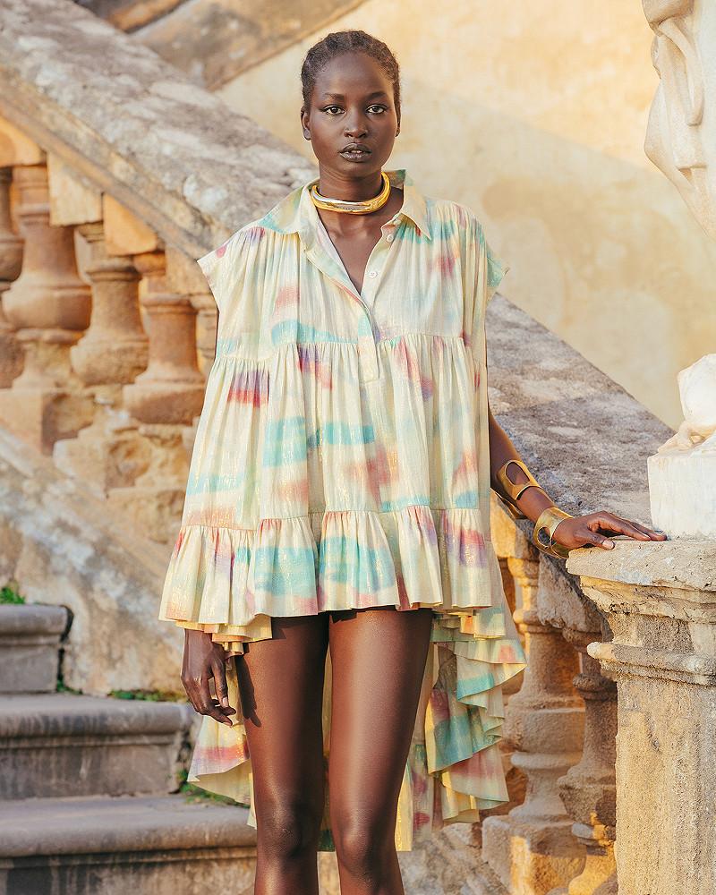 Mes Demoiselles Chemise Divy Chemise Oversize Et Déstructurée En Coton Lurex