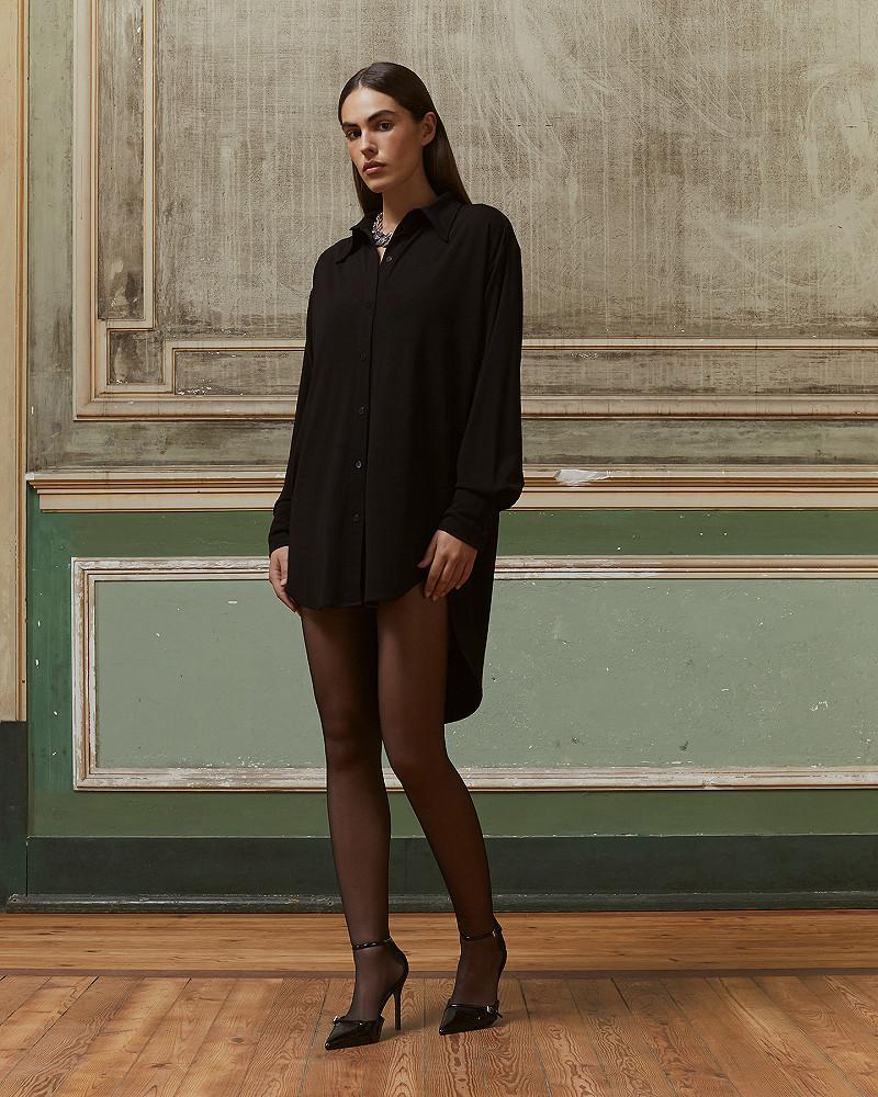 Mes Demoiselles Chemise Inaza Chemise Souple Noire Oversize