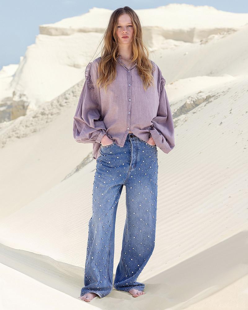 mes demoiselles chemise Sati Chemise douce lilas en voile de coton