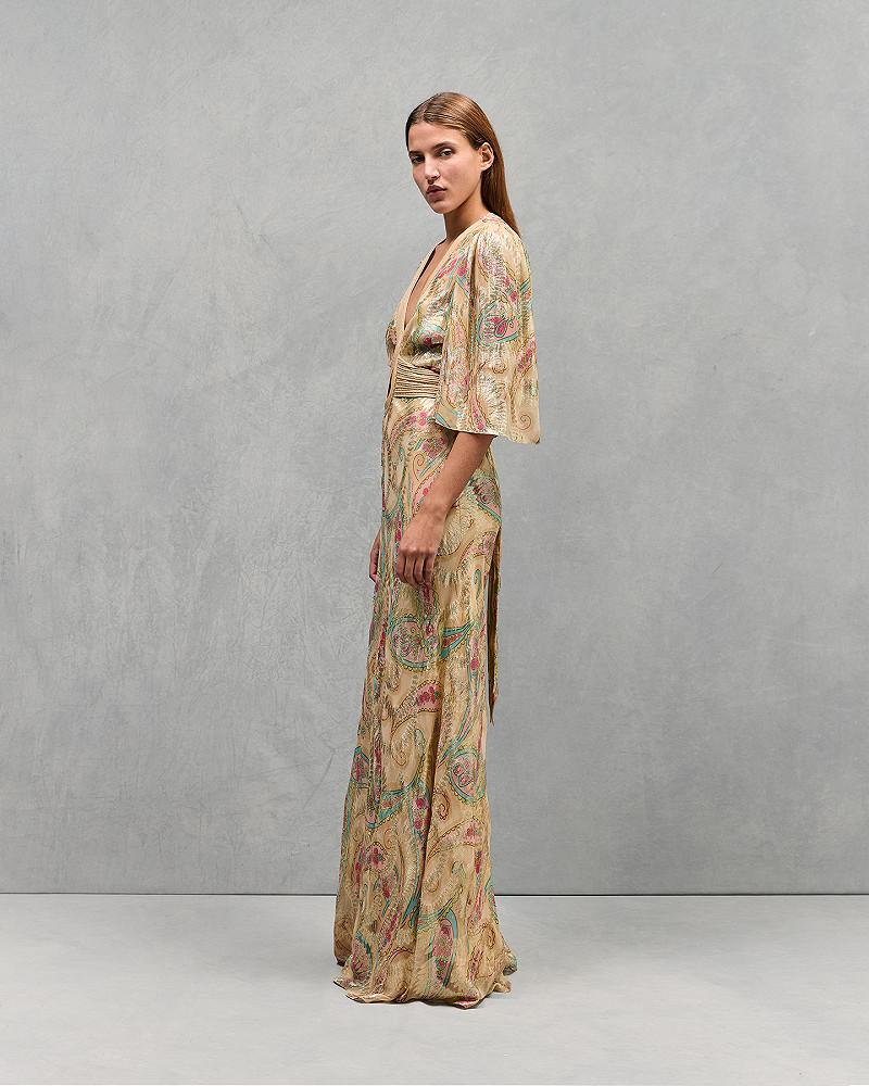 Mes Demoiselles Combinaison Flavie Combinaison Pantalon En Viscose Lurex Doré