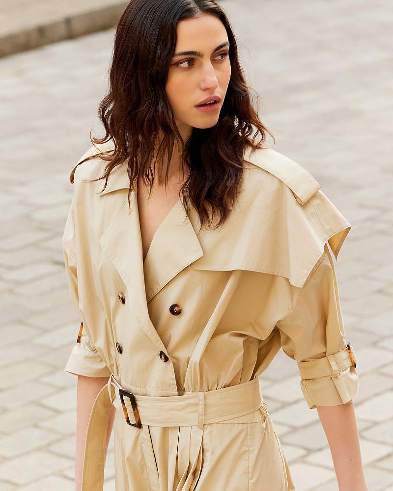Mes Demoiselles Combinaison Silvane Combipantalon Beige Inspirée Du Trench