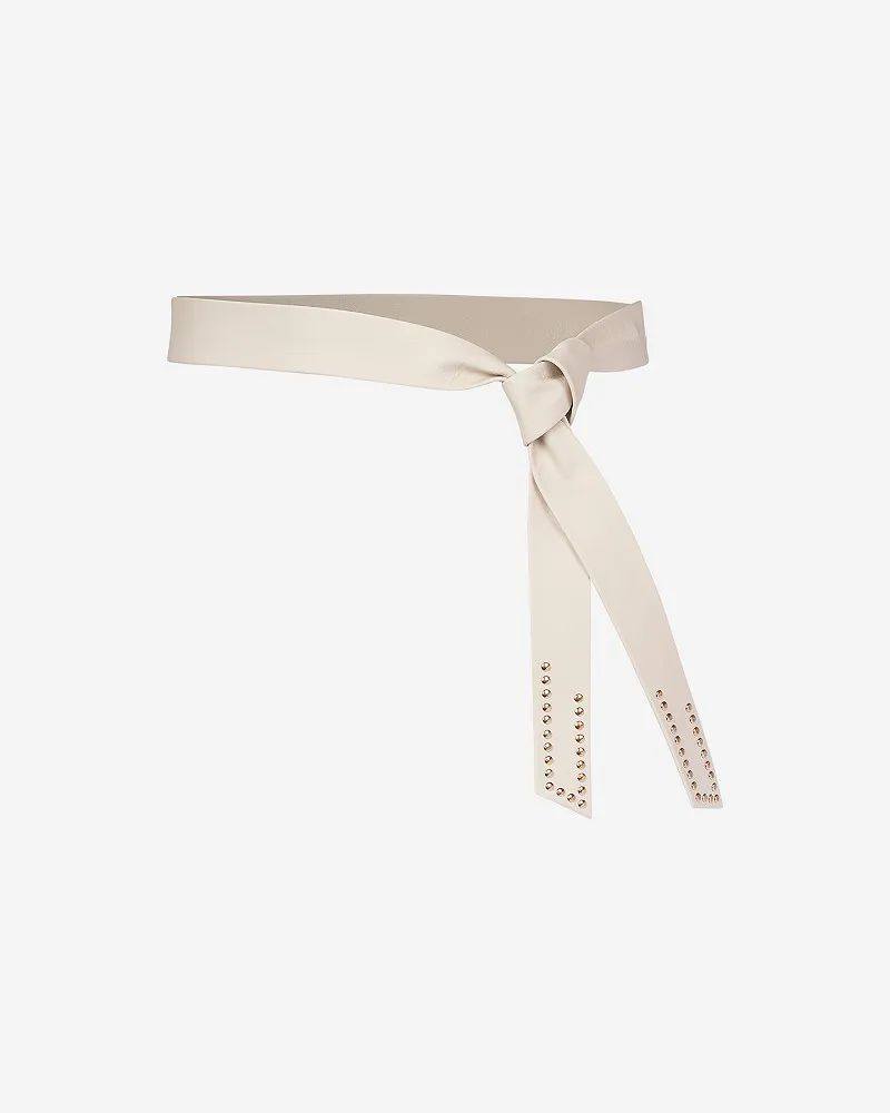 Mes Demoiselles Cravate Cynthia Cravate En Cuir Blanche