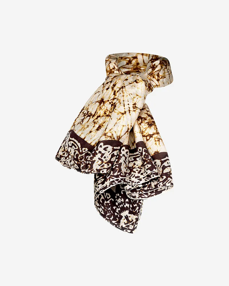 Mes Demoiselles Foulard Simel Foulard En Soie Habotai Imprimé Tye&dye