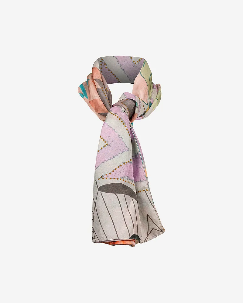Mes Demoiselles Foulard Solar Délicat Foulard En Soie Imprimé