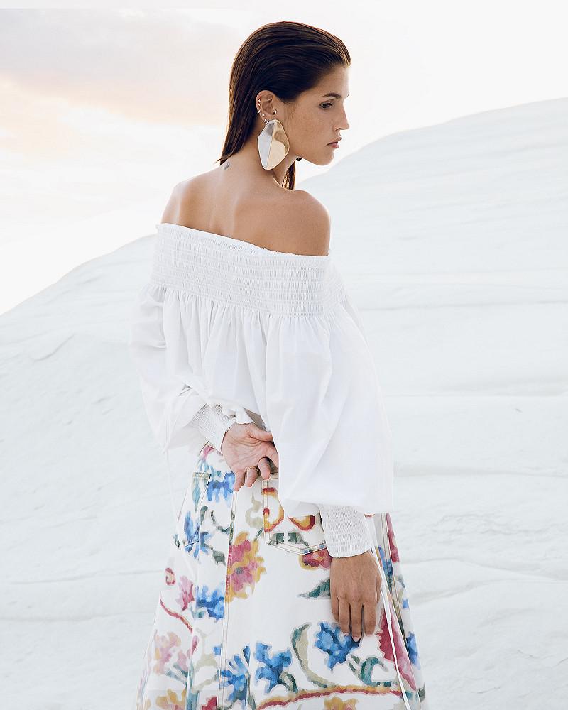 Mes Demoiselles Jupe Jocy Jupe En Toile De Gabardine Fleurie