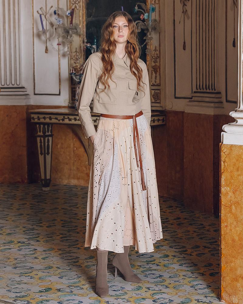 mes demoiselles jupe Pallas Jupe en coton et broderie anglaise