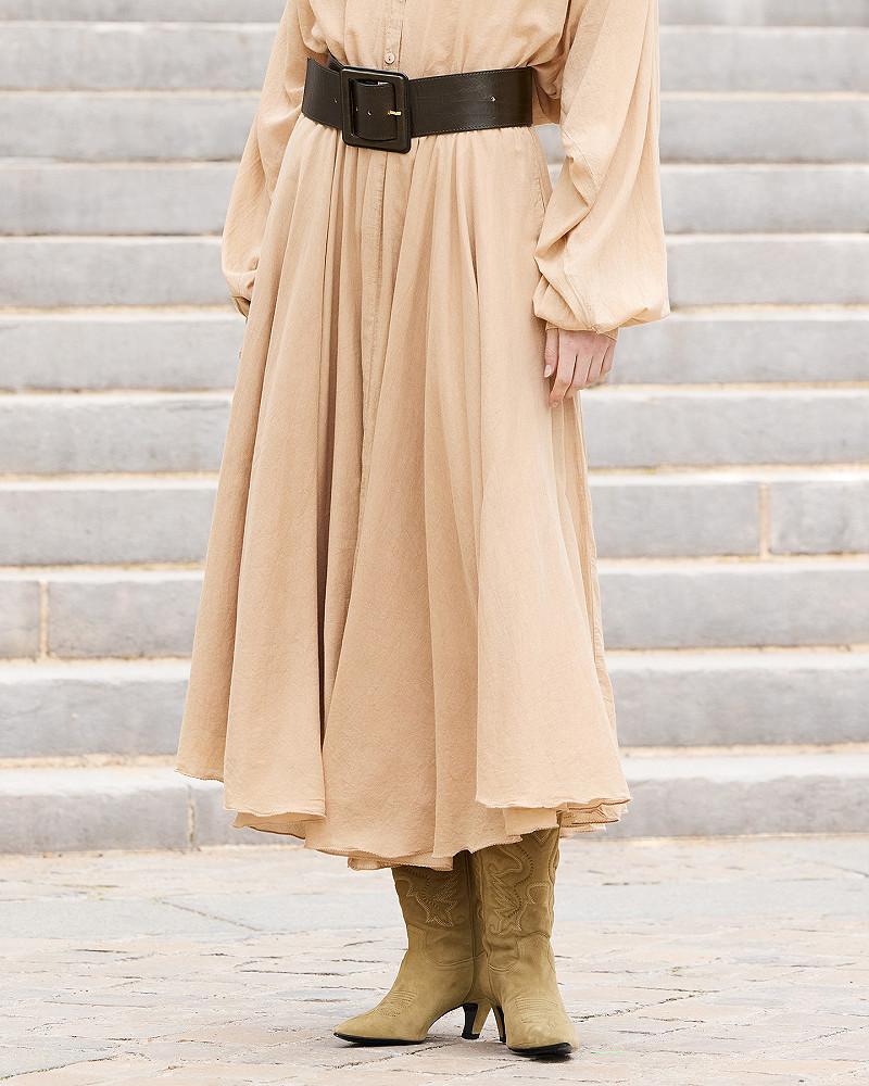 Mes Demoiselles Jupe Sandy Jupe Douce En Voile De Coton Couleur Beige