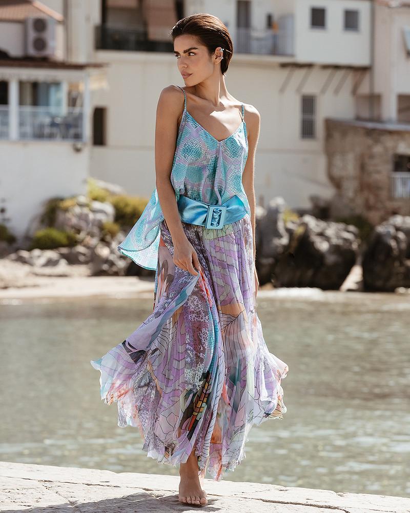 mes demoiselles jupe Silva Jupe souple en viscose chiffon fleurie mes demoiselles jupe Silva Jupe souple en viscose chiffon fleurie