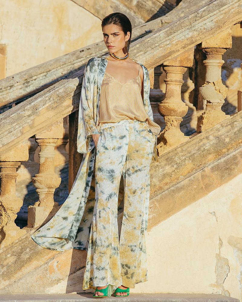 Mes Demoiselles Kimono Issor Long Kimono En Viscose Jacquard Tye&dye