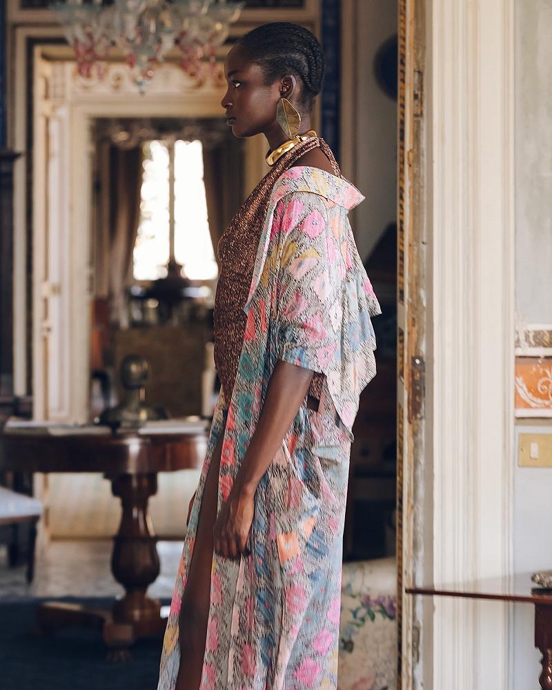 Mes Demoiselles Kimono Otranto Long Kimono Imprimé Géométrique