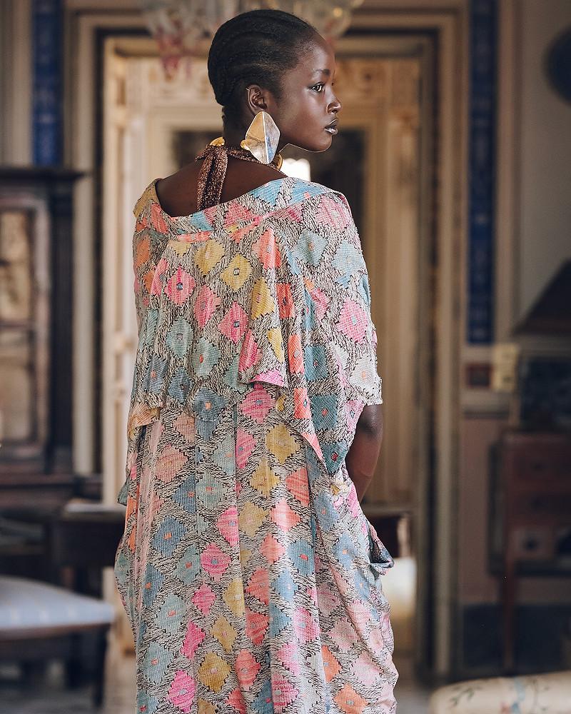 Mes Demoiselles Kimono Otranto Long Kimono Imprimé Géométrique