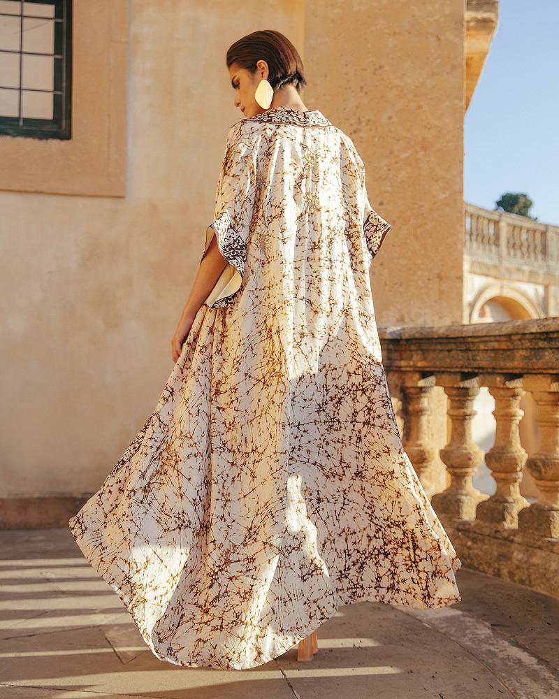 Mes Demoiselles Kimono Sonada Long Kimono En Soie Habotai