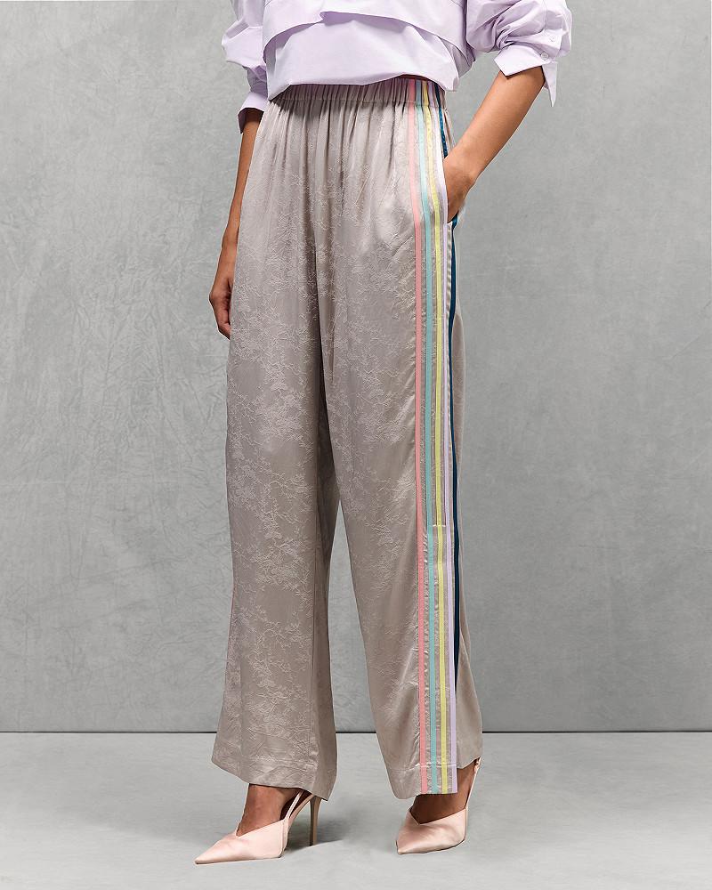 Mes Demoiselles Pantalon Adda Pantalon En Viscose Jacquard Gris