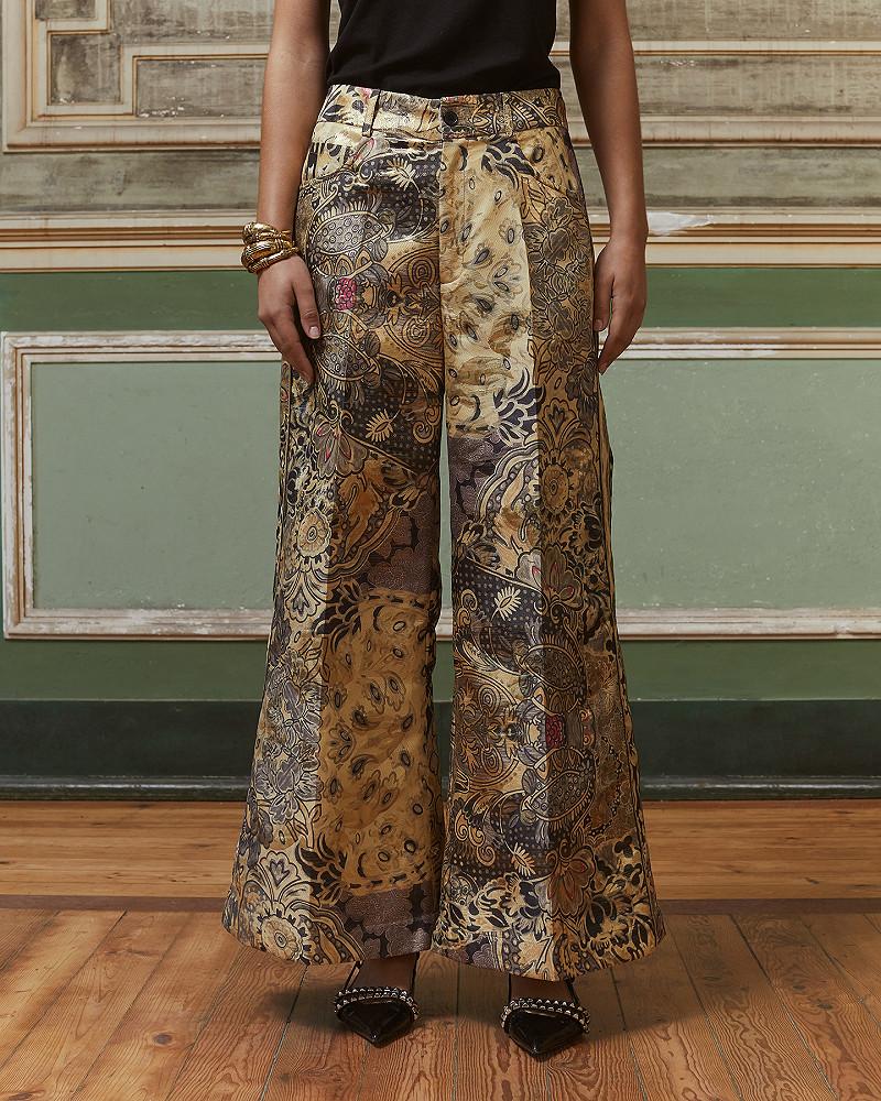 Mes Demoiselles Pantalon Beauty Pantalon En Jacquard Lurex Imprimé