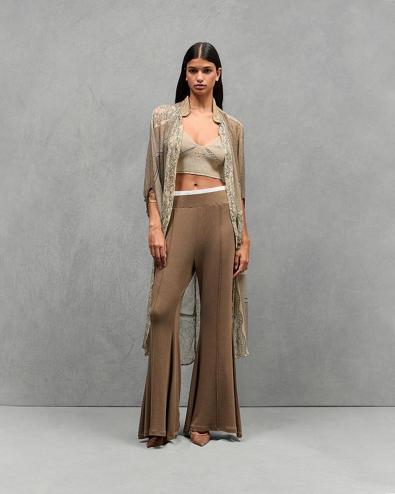 Mes Demoiselles Pantalon Ibyscus Pantalon Jersey Kaki élégant