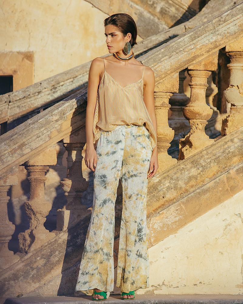 Mes Demoiselles Pantalon Ipan Pantalon Droit En Viscose Jacquard Imprimé