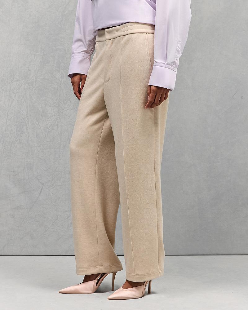 Mes Demoiselles Pantalon Marchive Pantalon Jogging En Milano Chiné Beige