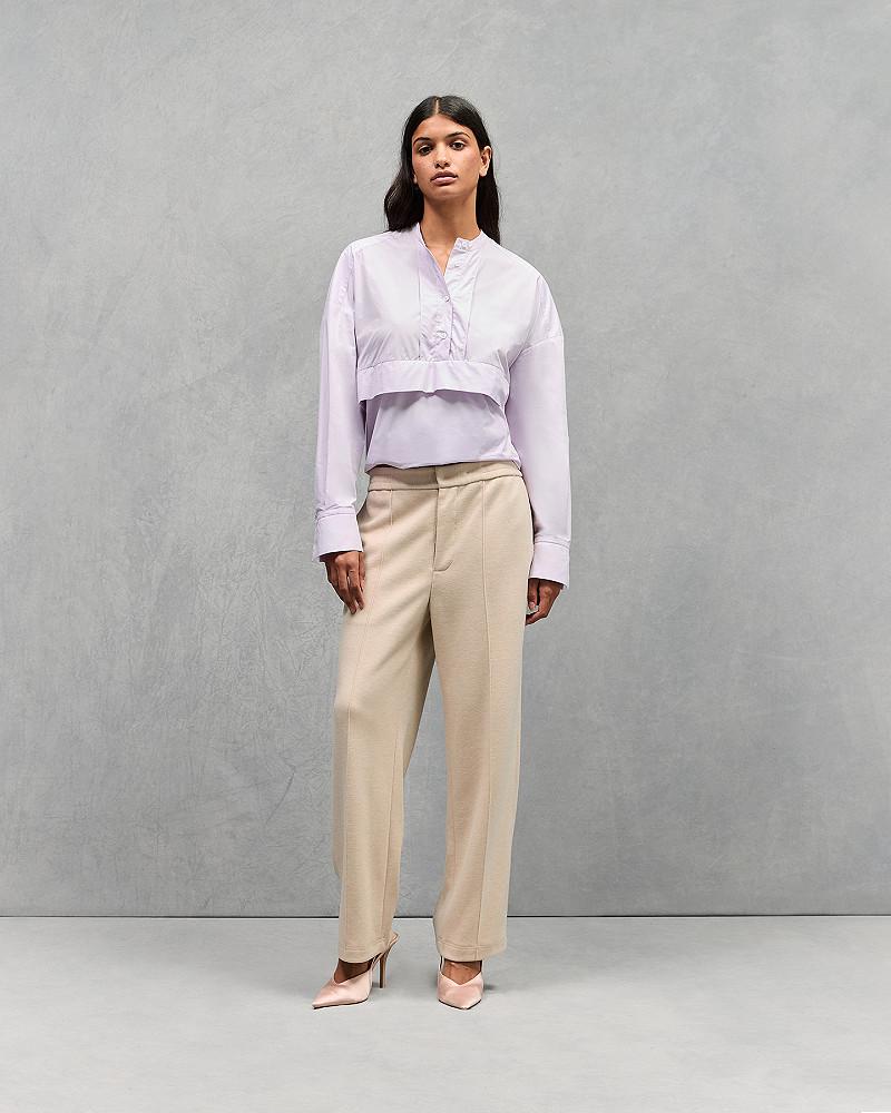 Mes Demoiselles Pantalon Marchive Pantalon Jogging En Milano Chiné Beige