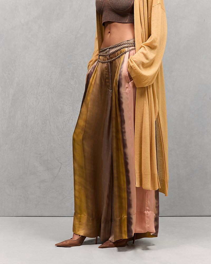 Mes Demoiselles Pantalon Masai Pantalon Souple Et Large Tye&dye Jaune Et Rose