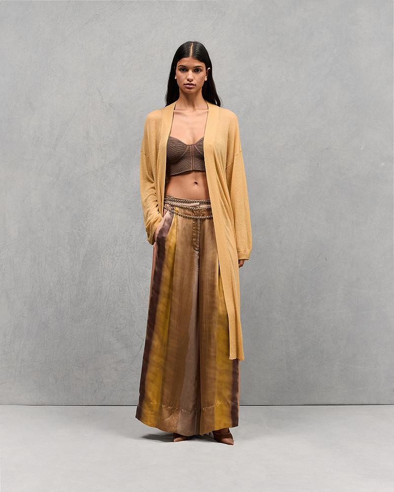 mes demoiselles pantalon Masai Pantalon souple et large tye&dye jaune et rose