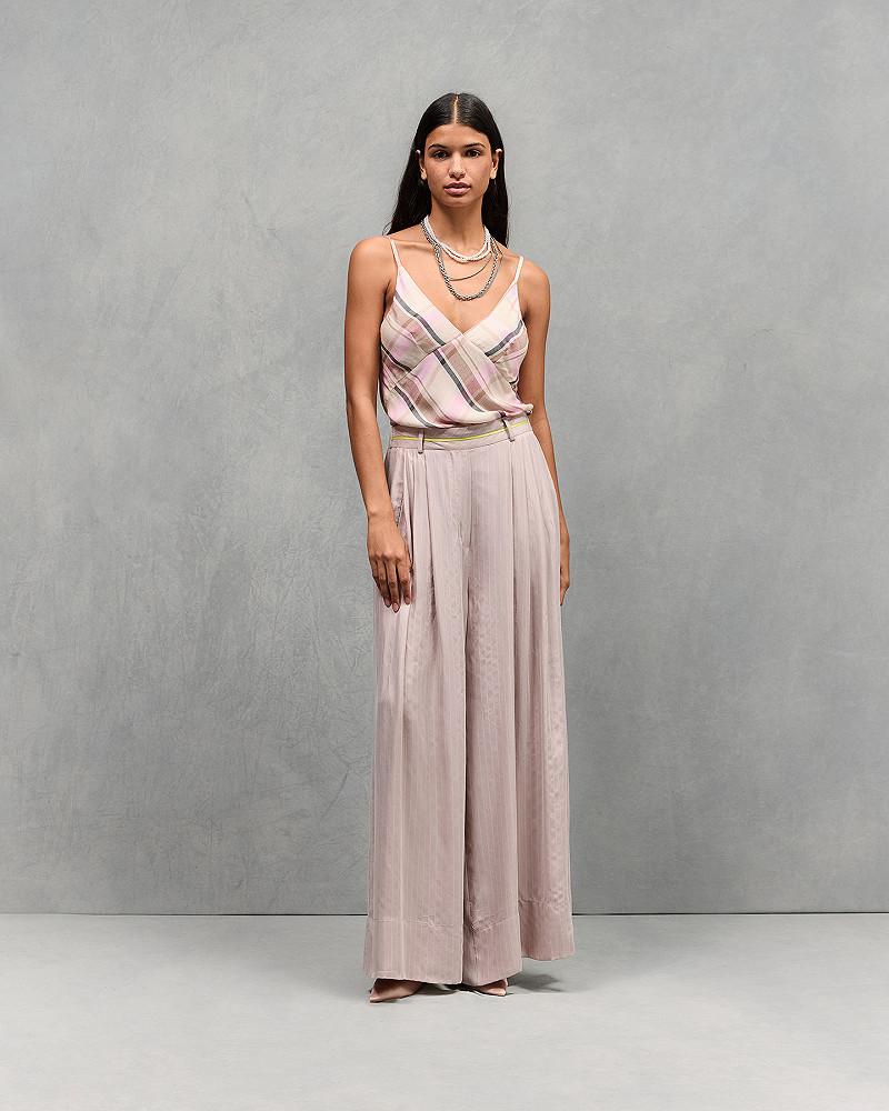 mes demoiselles pantalon Moda Pantalon chic à rayures borsalino nude